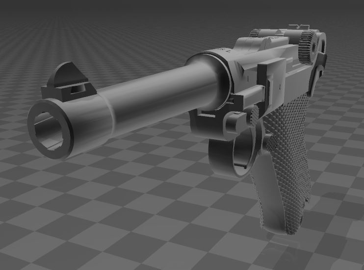 OBJ file Luger P 08 🔫 (3MF)・3D printable design to download・Cults